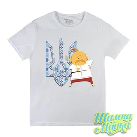 Прикольные футболки: Козак и Герб белая